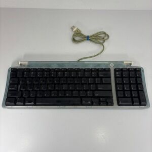 Apple USB Keyboard M2452 Bondi Blue Teal Blue Vintage G3 iMac - TESTED